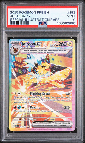 PSA MINT 9 Jolteon Ex (153) [Pre En-Prismatic Evolutions] - 160060980