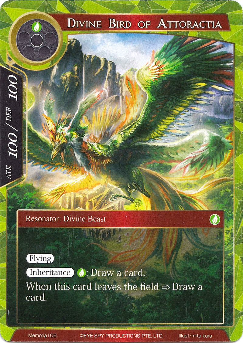 Divine Bird of Attoractia (Memoria106) [Alice Origin Memoria Cards]