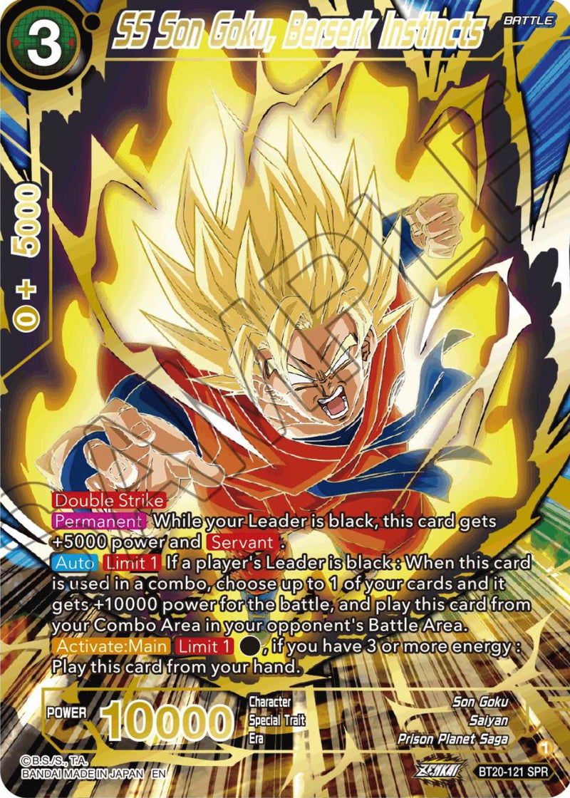 dragon ball super card game bt20 Masters: Power Absorbed (BT20) SS Son Goku & SS