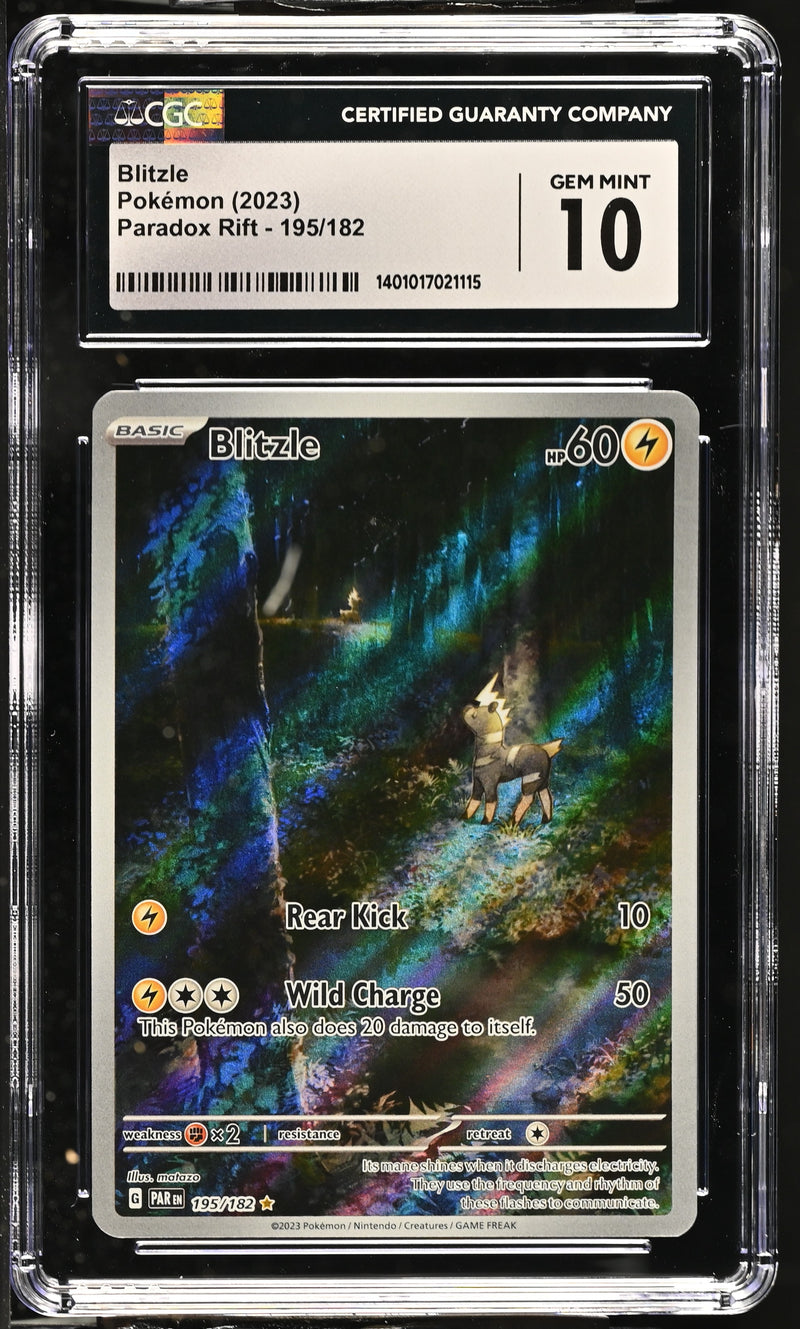 CGC GEM MINT 10 Blitzle (195/182) [Paradox Rift] - 1401017021115