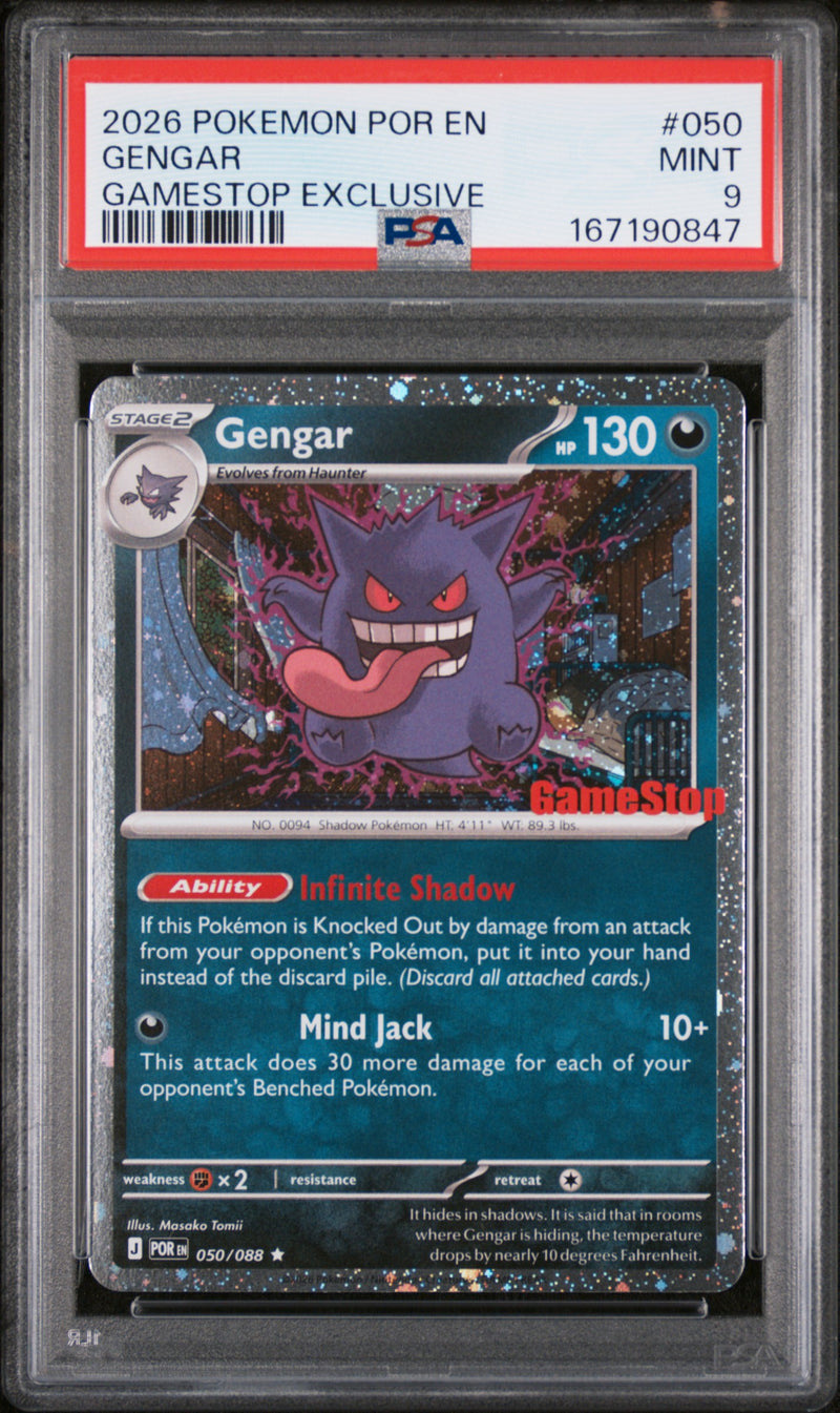 PSA MINT 9 Gengar (050/088) [Por En-Perfect Order] - 167190847