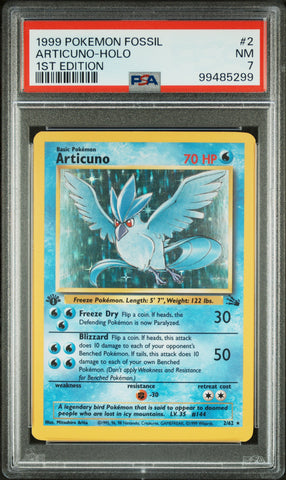 PSA NM 7 Articuno-Holo (2/62) [Fossil] - 99485299