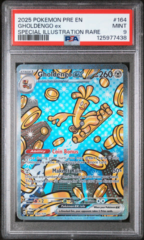 PSA MINT 9 Gholdengo Ex (164/131) [Pre En-Prismatic Evolutions] - 125977438