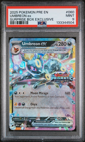 PSA MINT 9 Umbreon Ex (60/131) [Pre En-Prismatic Evolutions] - 133344504