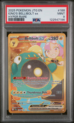 PSA MINT 9 Iono'S Bellibolt Ex (188/159) [Jtg En-Journey Together] - 122547196
