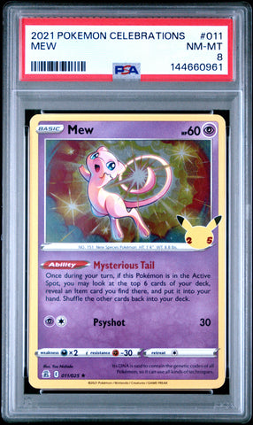 PSA NM-MT 8 Mew (011/025) [Celebrations: 25th Anniversary] - 144660961