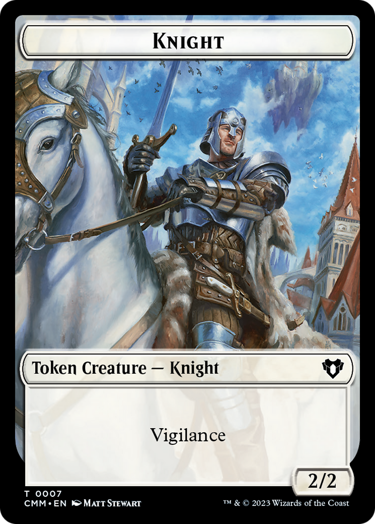 Eldrazi // Knight Double-Sided Token [Commander Masters Tokens]