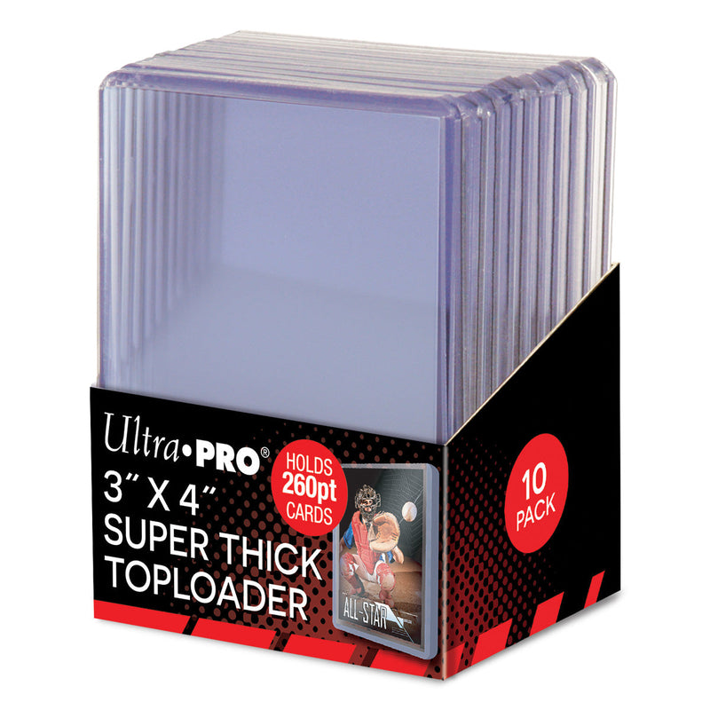 Ultra PRO: Toploader - 3" x 4" (10ct - Super Thick Toploader 260pt)