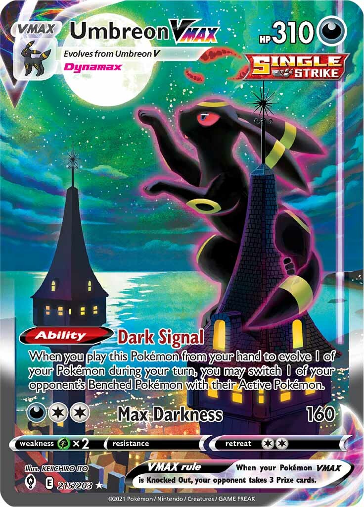 buy pokemon vmax cards Shining Fates Shiny Rare Grimmsnarl SV117 attach it to 1 of your Pokmon Umbreon VMAX (215/203) [Sword &