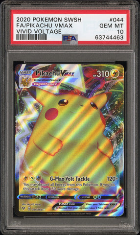 PSA GEM MT 10 Pikachu VMAX (044/185) [Sword & Shield: Vivid Voltage] - 63744463