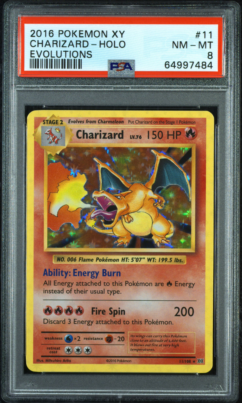 PSA NM-MT 8 Charizard-Holo(11/108) [Xy Evolutions] - 64997484