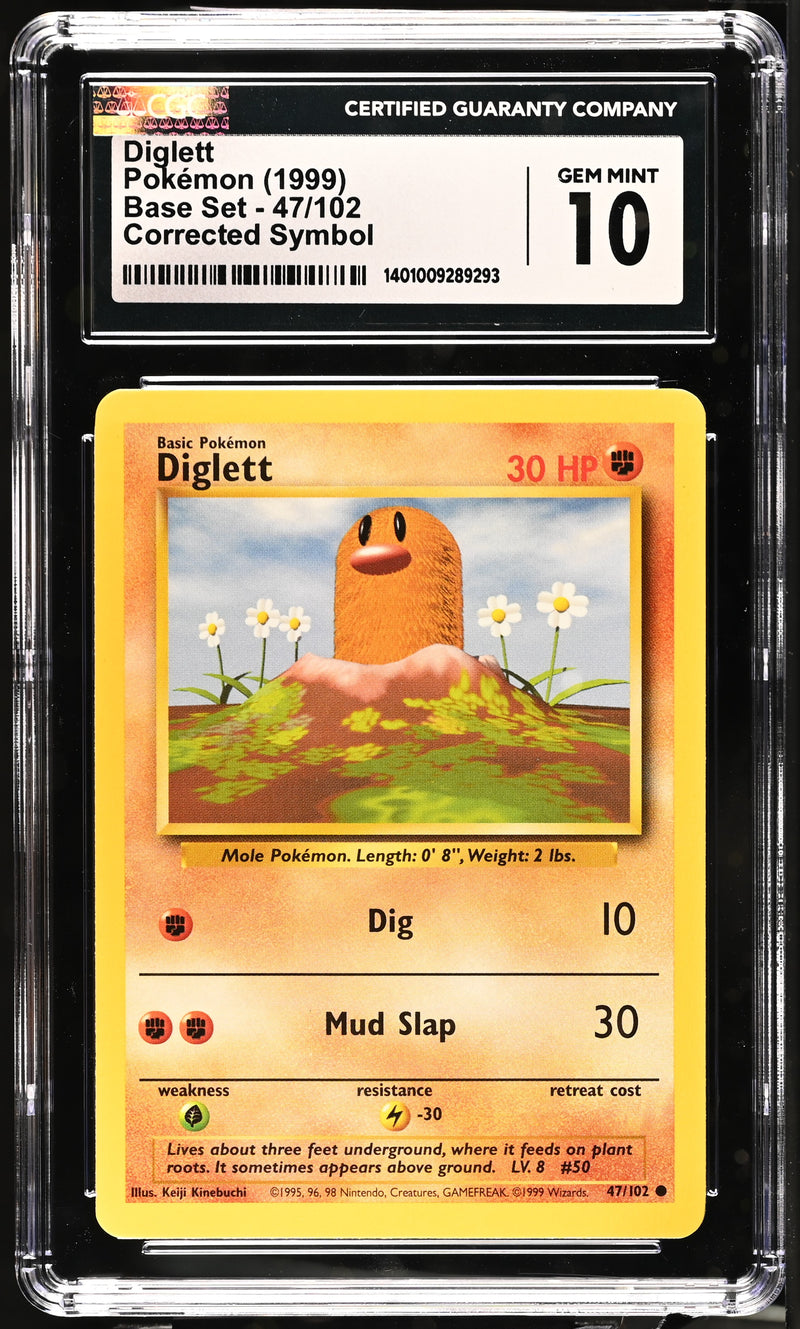 CGC GEM MINT 10 Diglett (47/102) [Base Set] - 1401009289293