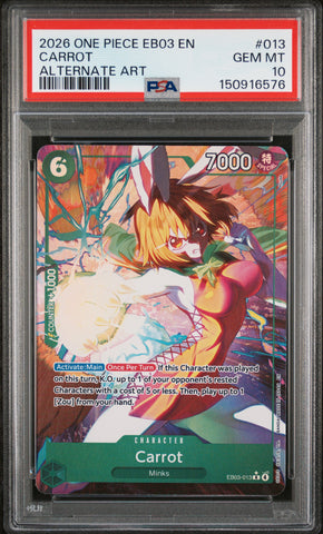 PSA GEM MT 10 Carrot [Eb03-Extra Booster -Heroines Edition-] - 150916576