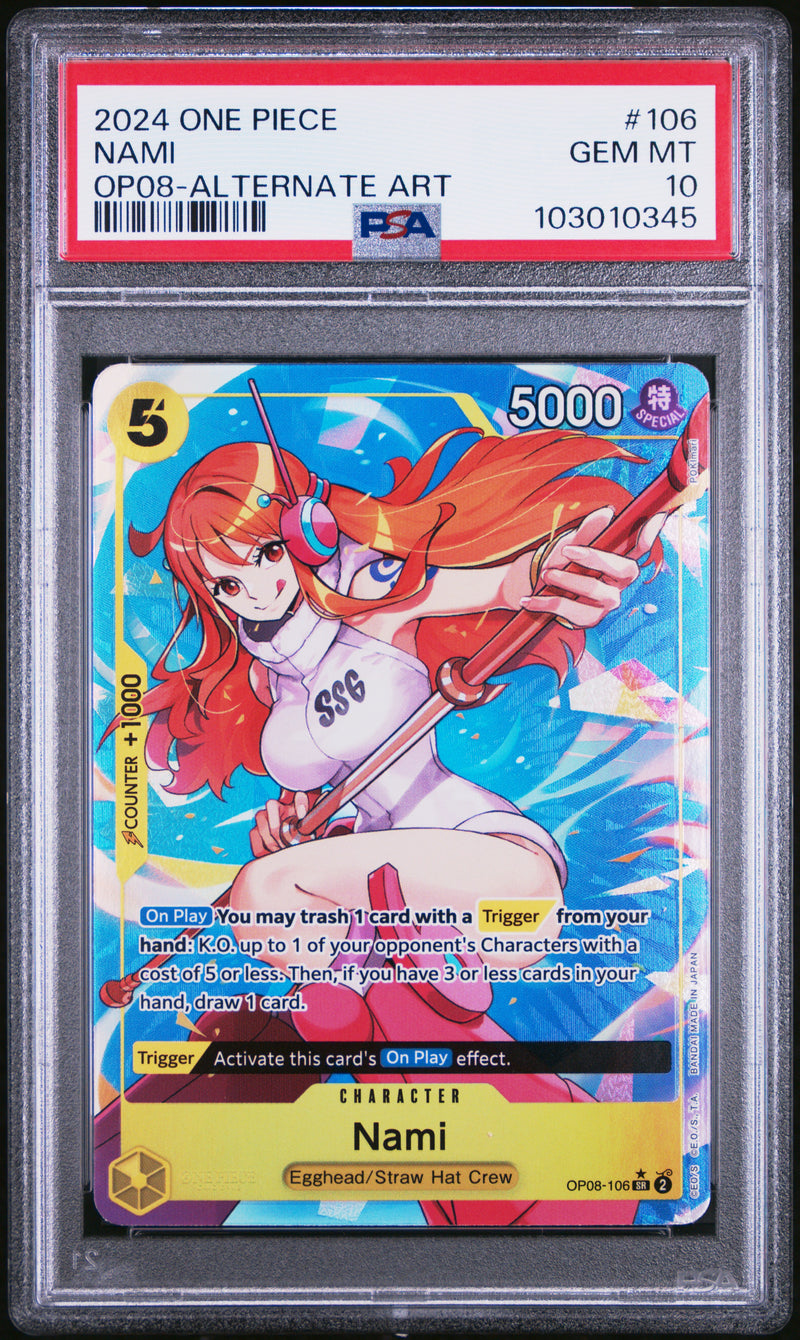 PSA GEM MT 10 Nami [Op08-Two Legends] - 103010345
