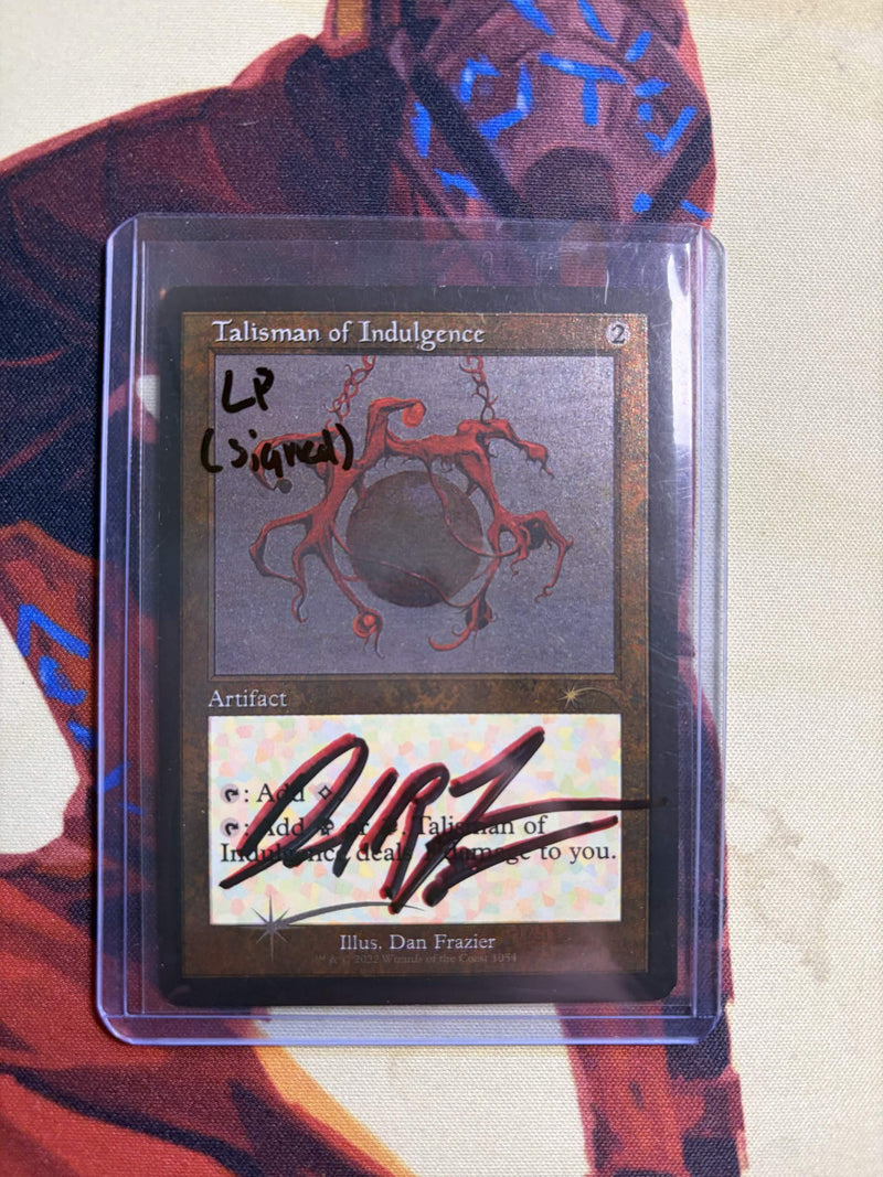 Talisman of Indulgence (Retro Frame) (Foil Etched) (Signed by Dan Frazier) [Secret Lair Drop Series]