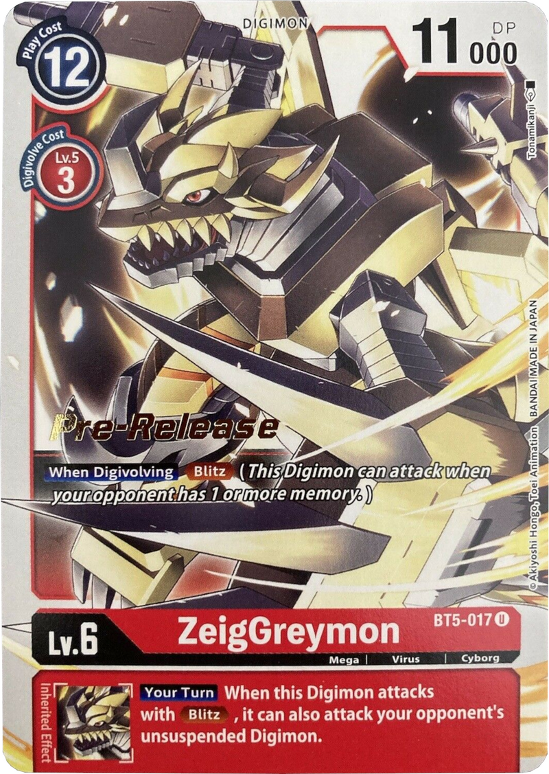 ZeigGreymon [BT5-017] [Battle of Omni Pre-Release Promos]