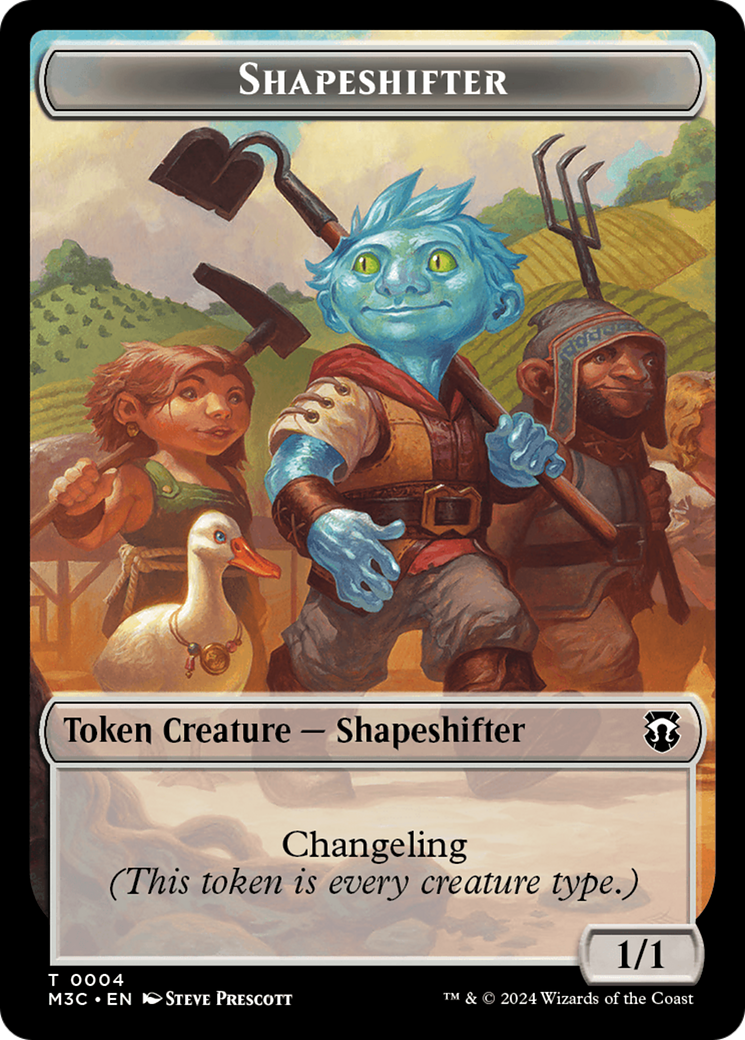 cards that copy tokens mtg Shapeshifter (0004) // Copy Double-Sided Token [Modern Horizons 3 Comm
