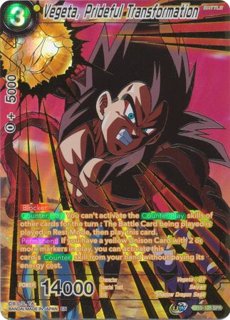 dragon ball super card game rise of the unison warrior Vegeta, Prideful Transformation (SPR) (BT10-105) [Rise of the Unison W
