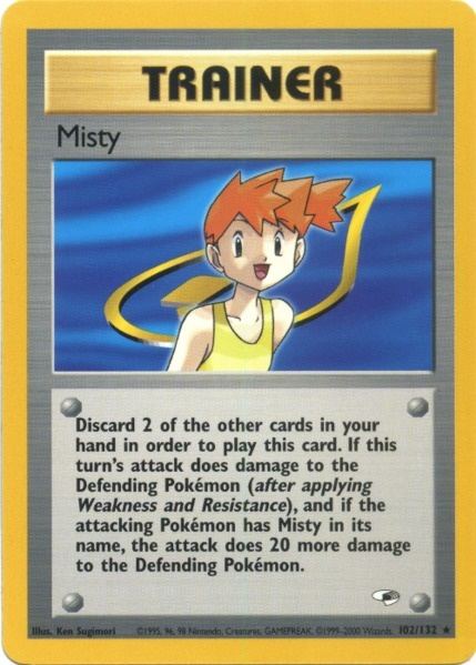 pokemon cards gym heroes Misty (102/132) [Gym Heroes Unlimited]
