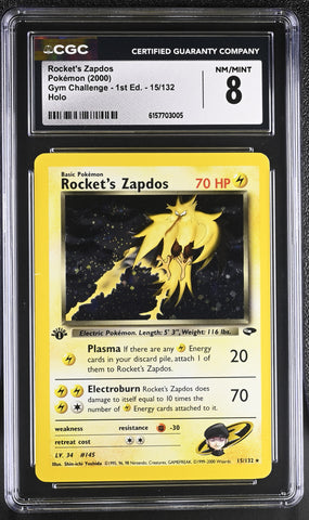 CGC 8 Rocket's Zapdos (15/132) [Gym Challenge - 1st Ed.] - 6157703005