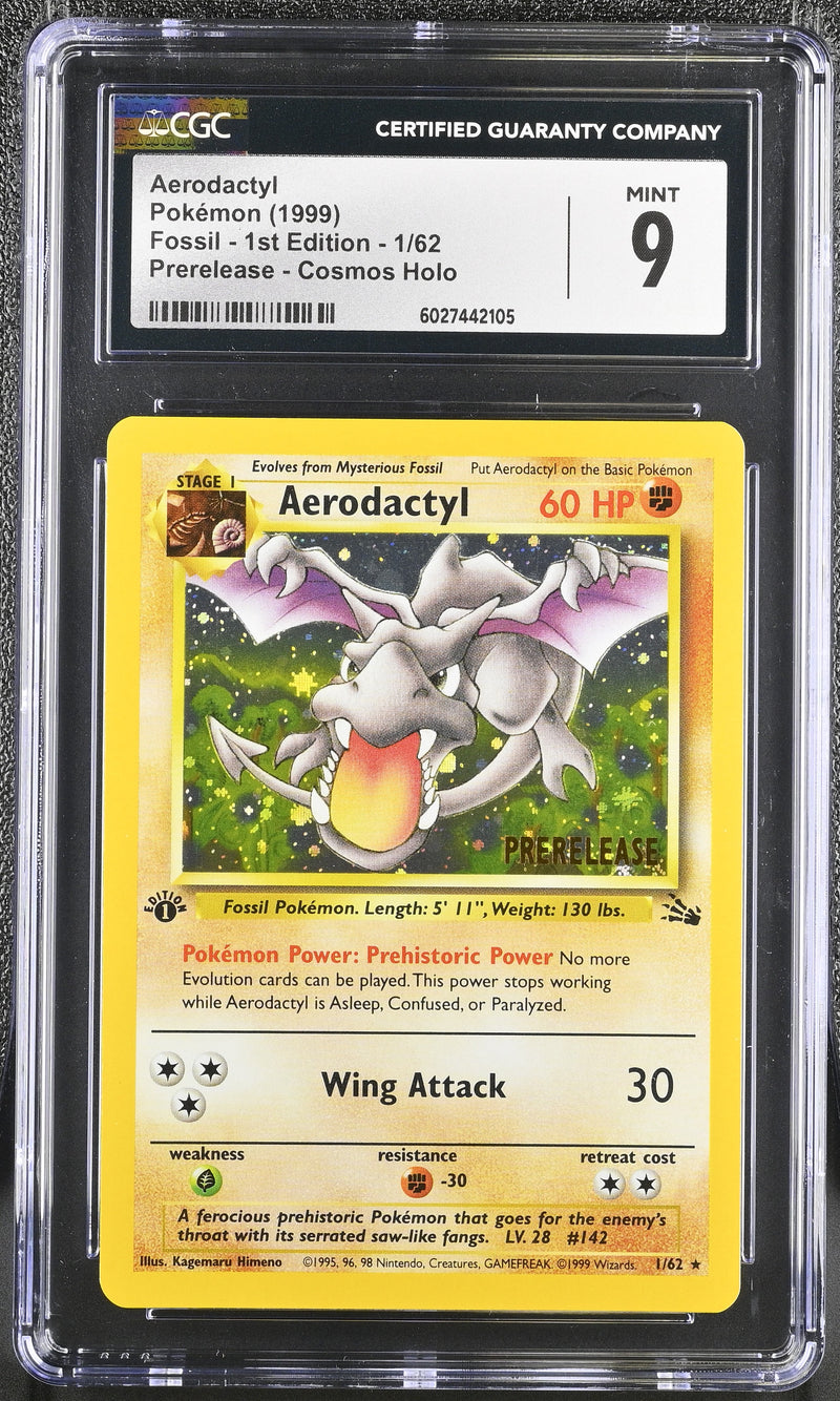 CGC 9 Aerodactyl (1/62) [Fossil - 1st Ed.] - 6027442105