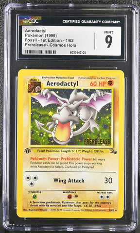 CGC 9 Aerodactyl (1/62) [Fossil - 1st Ed.] - 6027442105