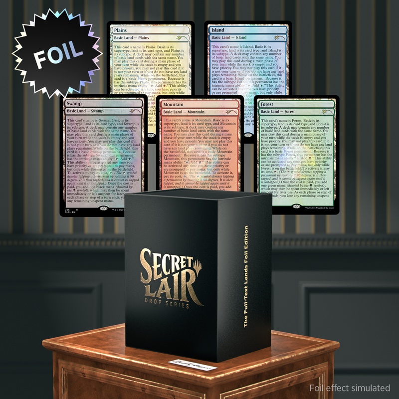 Magic the Gathering: Secret Lair: The Full-Text Lands - Foil Edition