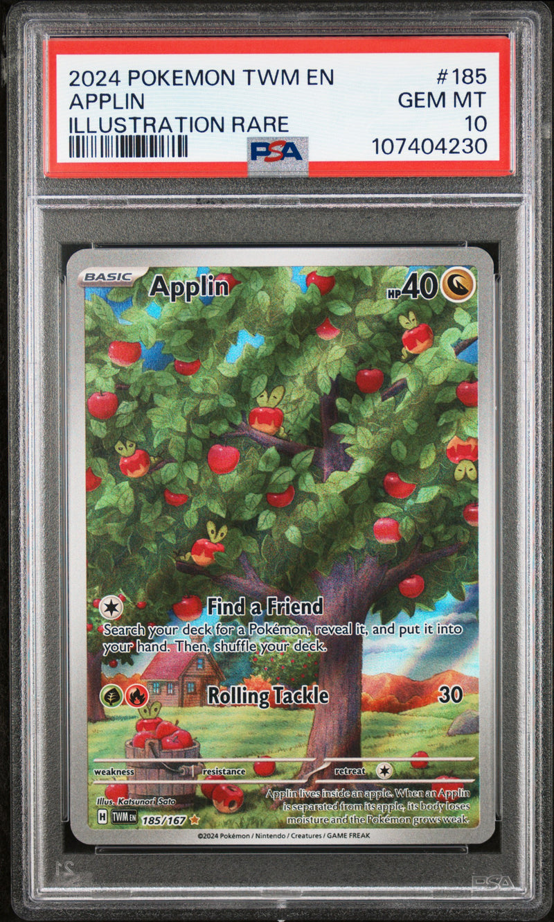 PSA GEM MT 10 Applin(185/167) [Twm En-Twilight Masquerade] - 107404230
