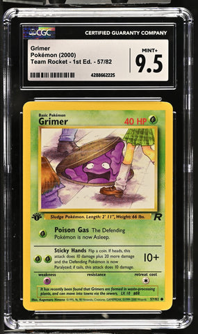 CGC MINT+ 9.5 Grimer (57/82) [Team Rocket - 1st Ed.] - 4288662225