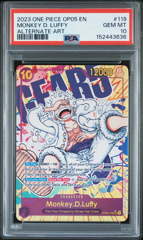 PSA GEM MT 10 Monkey D. Luffy [Op05-Awakening Of The New Era] - 152443636