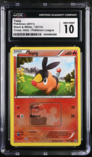CGC GEM MINT 10 Tepig (15/114) [Black & White] - 1401009823280