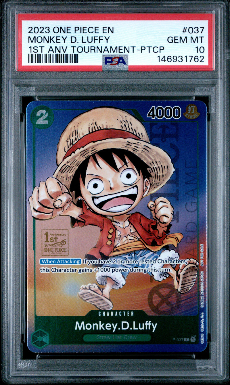 PSA GEM MT 10 Monkey D. Luffy [Promos] - 146931762