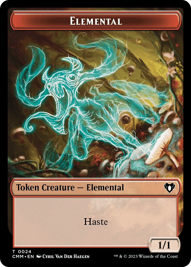 Elemental (0024) // Construct (0041) Double-Sided Token [Commander Masters Tokens]