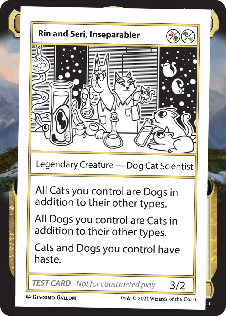 rin and seri card sleeves EDH Deck | Cat Dog Tribal Commander Deck Rin and Seri, Inseparabler [Mystery