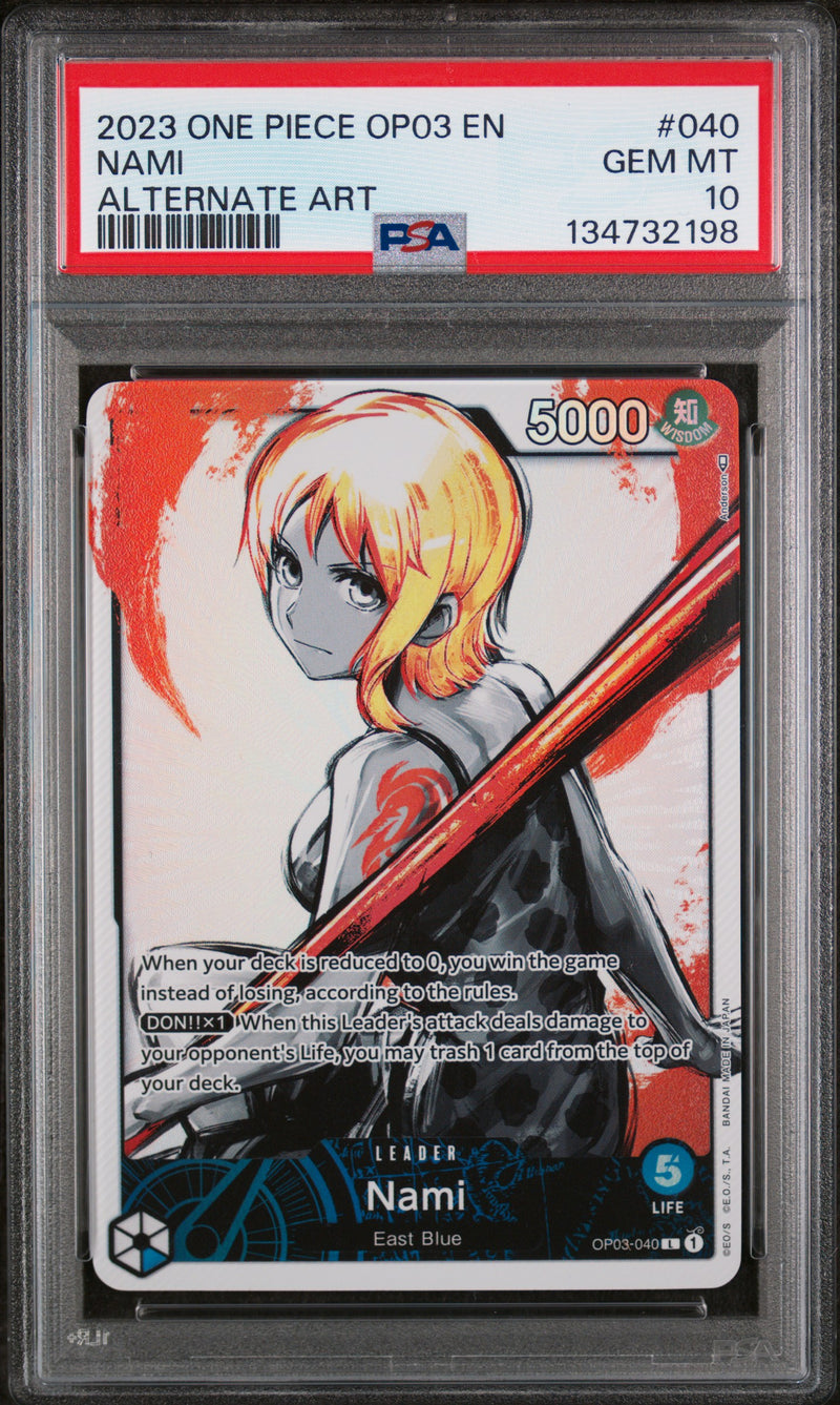 PSA GEM MT 10 Nami [Op03-Pillars Of Strength] - 134732198