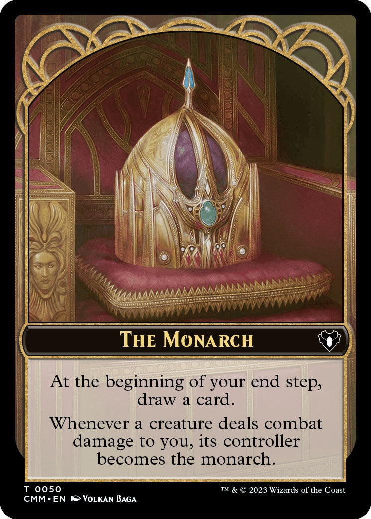 The Monarch // Emblem - Ob Nixilis of the Black Oath Double-Sided Token [Commander Masters Tokens]