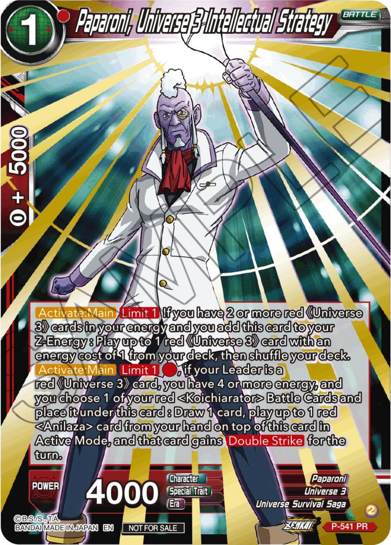 Paparoni, Universe 3 Intellectual Strategy (Championship Selection Pack 2023 Vol.3) (P-541) [Tournament Promotion Cards]