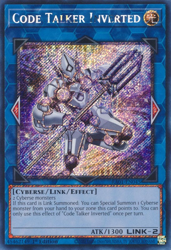 Code Talker Inverted [RA01-EN045] Platinum Secret Rare