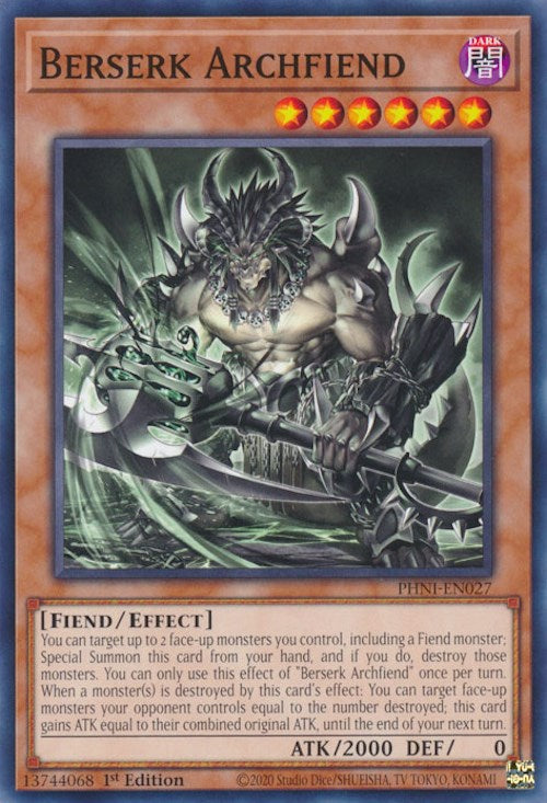 Berserk Archfiend [PHNI-EN027] Common