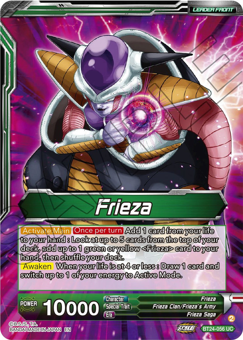 Frieza // Frieza, Scourge of Saiyans (BT24-056) [Beyond Generations Prerelease Promos]