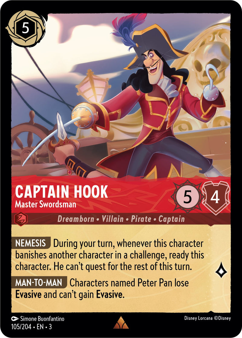 Captain Hook - Master Swordsman (105/204) [Into the Inklands]