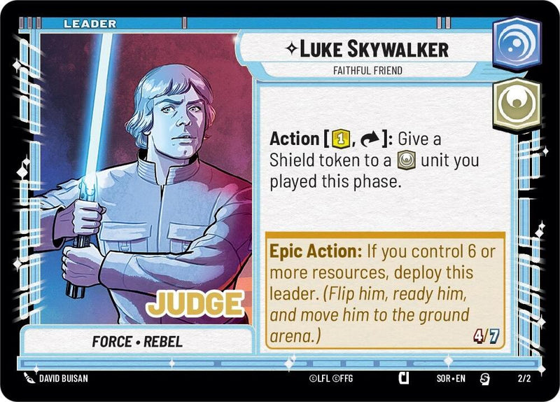 Luke Skywalker - Faithful Friend (Judge Promo) (002/002) [Spark of Rebellion Promos]