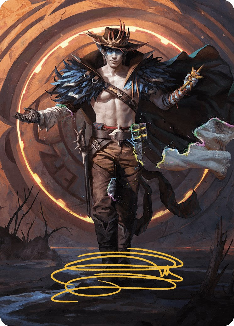 Oko, the Ringleader Art Card (29/54) (Gold-Stamped Signature) [Outlaws Oko, the Ringleader Art Card (29/54) (Gold-Stamped Signature) [Outlaws