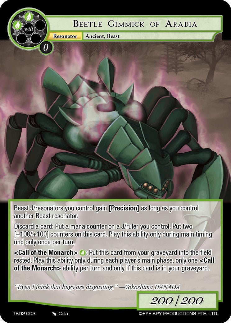 Beetle Gimmick of Aradia (TSD2-003) [Starter Deck: Trinity Cluster]