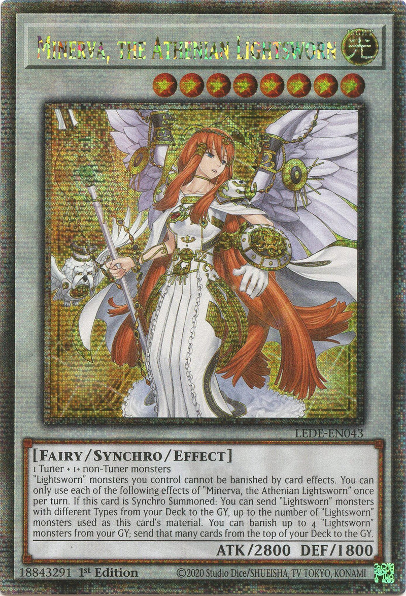 Minerva, the Athenian Lightsworn (Quarter Century Secret Rare) [LEDE-E Minerva, the Athenian Lightsworn (Quarter Century Secret Rare) [LEDE-E