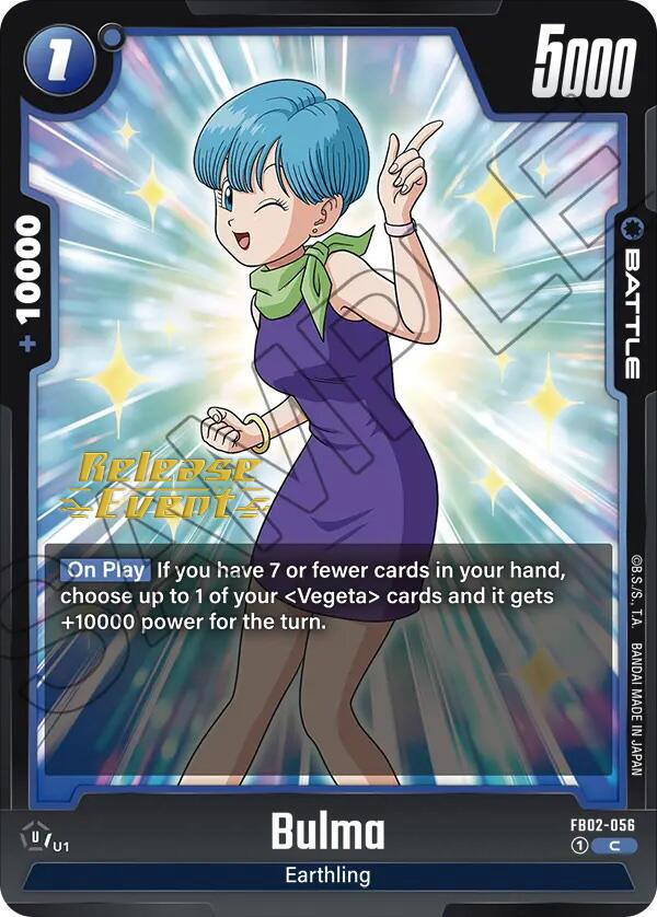 Bulma (FB02-056) [Blazing Aura Pre-Release Cards]