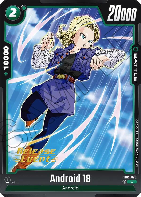 Android 18 (FB02-078) [Blazing Aura Pre-Release Cards]