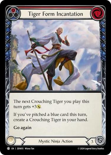 Tiger Form Incantation (Red) [ZEN015] (Part the Mistveil Zen Blitz Deck)