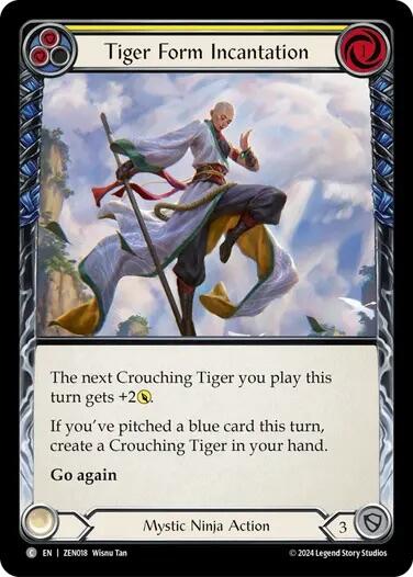 Tiger Form Incantation (Yellow) [ZEN018] (Part the Mistveil Zen Blitz Deck)