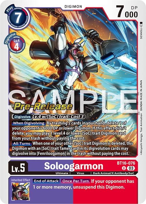 Soloogarmon [BT16-076] [Beginning Observer Pre-Release Promos]